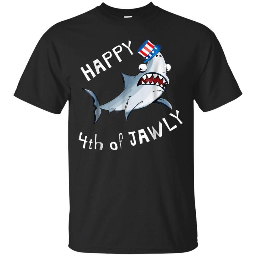 AGR Funny Fourth Of July Shark Shirt For Kids Happy 4th Of Jawly Jaq T-shirt