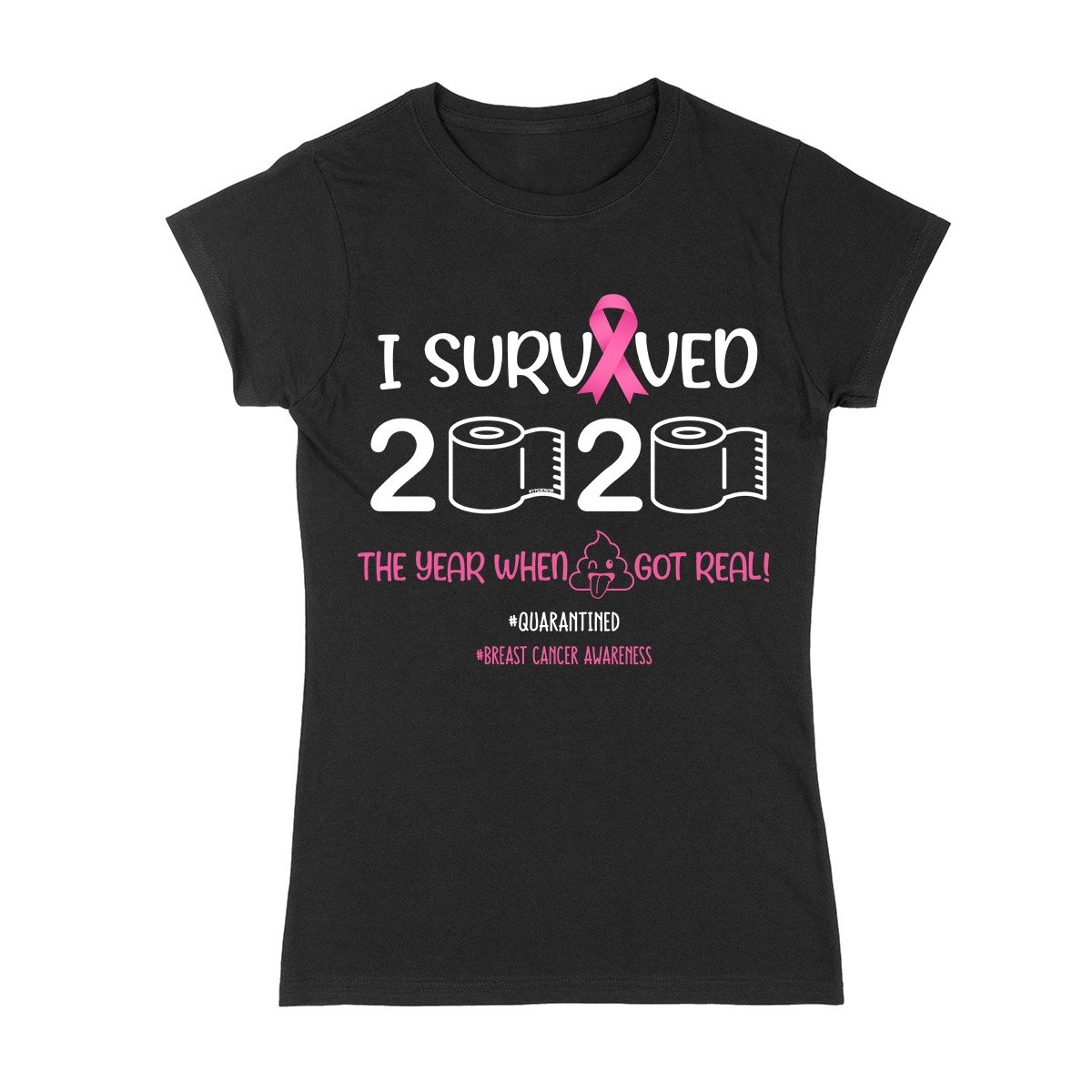Breast Cancer Awareness I Survived 2020 Ez01 Ladies T-Shirt