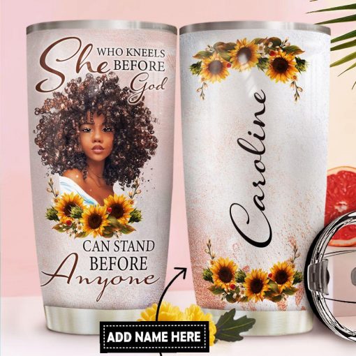 Black Women Faith Black Queen Custom Name Stainless Steel Tumbler Cup | Travel Mug | Tn1032