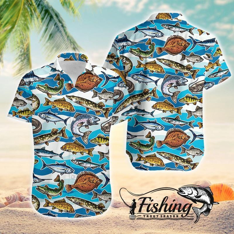 Fishing Makes Me Happy Unisex Hawaii Aloha Shirts Ha96119