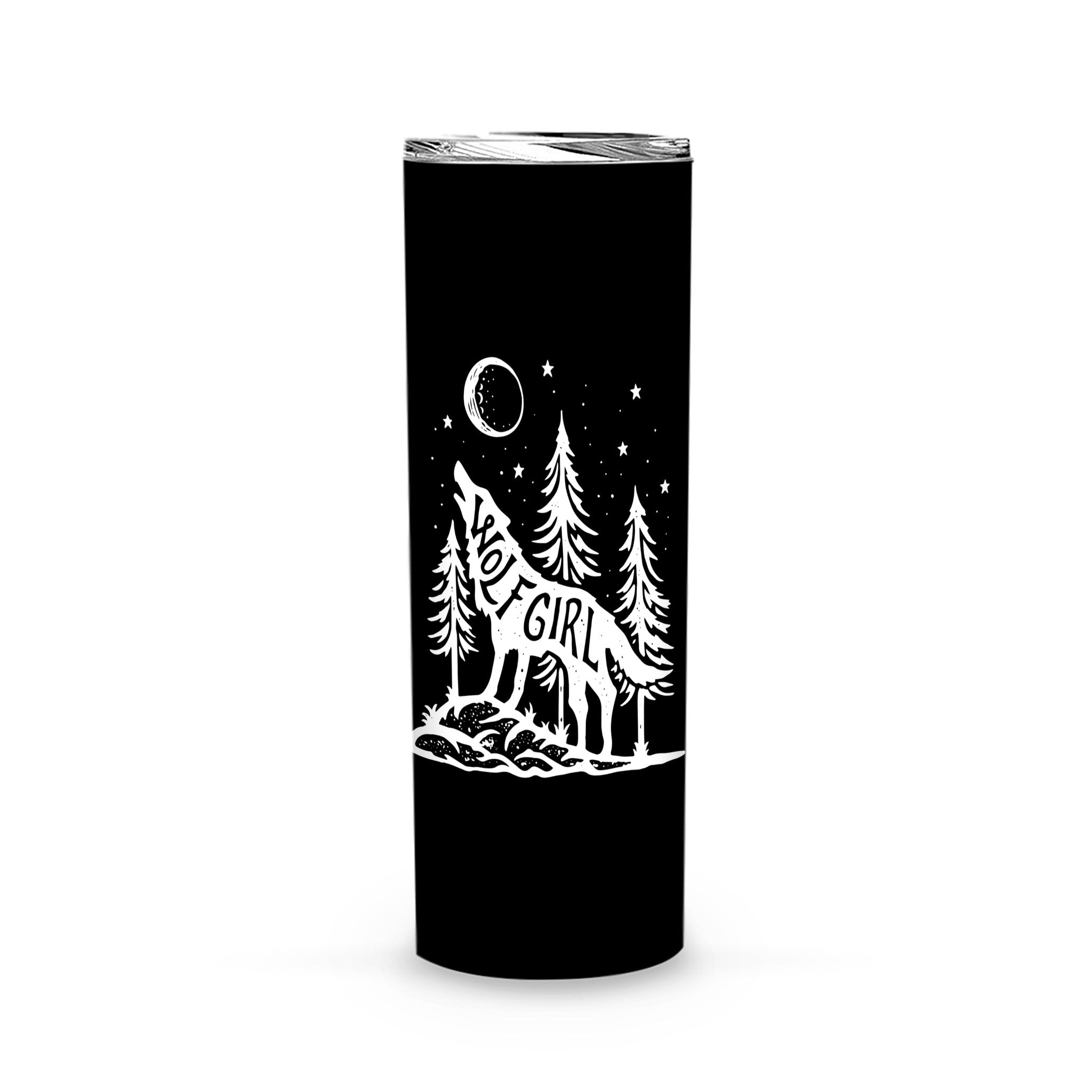 Wolf Girl Who Loves Wolves Funny Animal Lovers Gifts – Skinny Tumbler