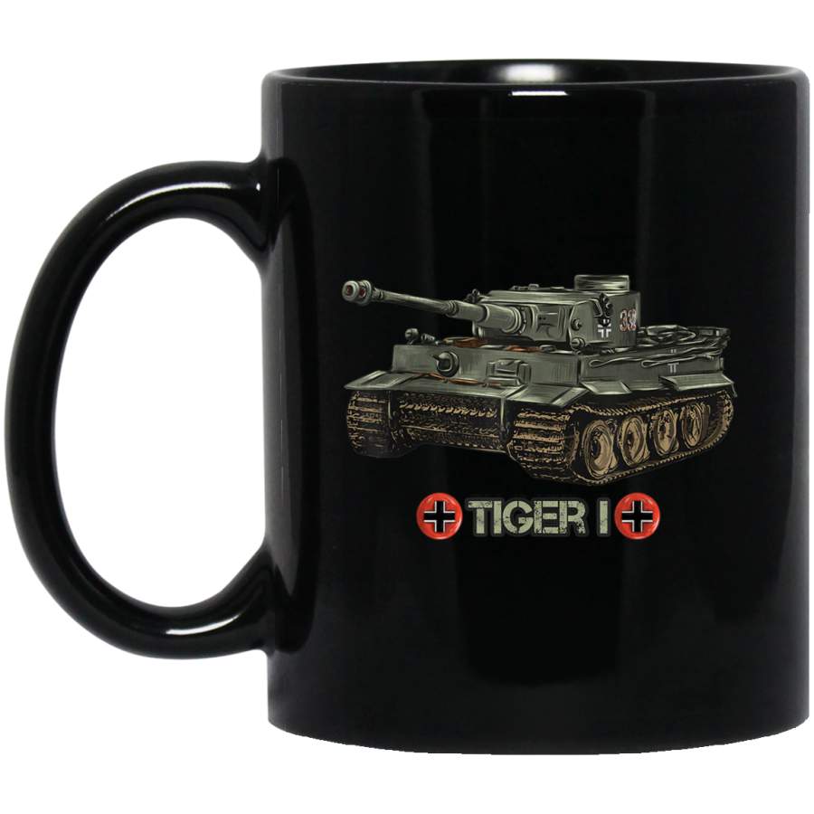 World War 2 German Tank Tiger I Black Mug