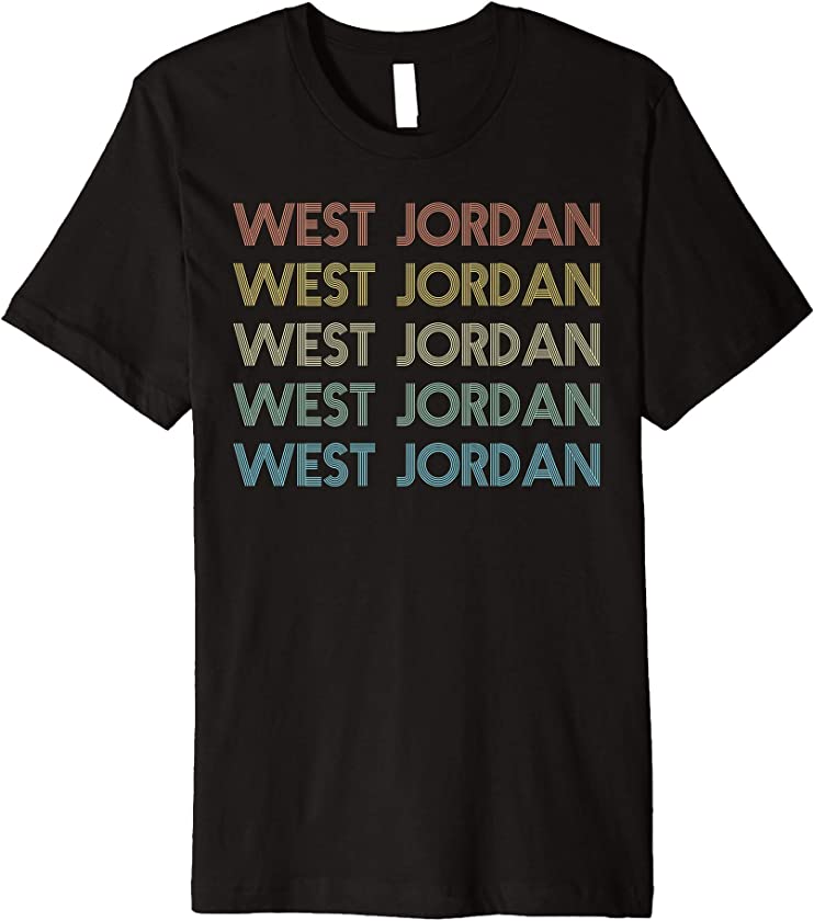 West Jordan Utah Pride Vintage State UT Retro 70s Premium T-Shirt