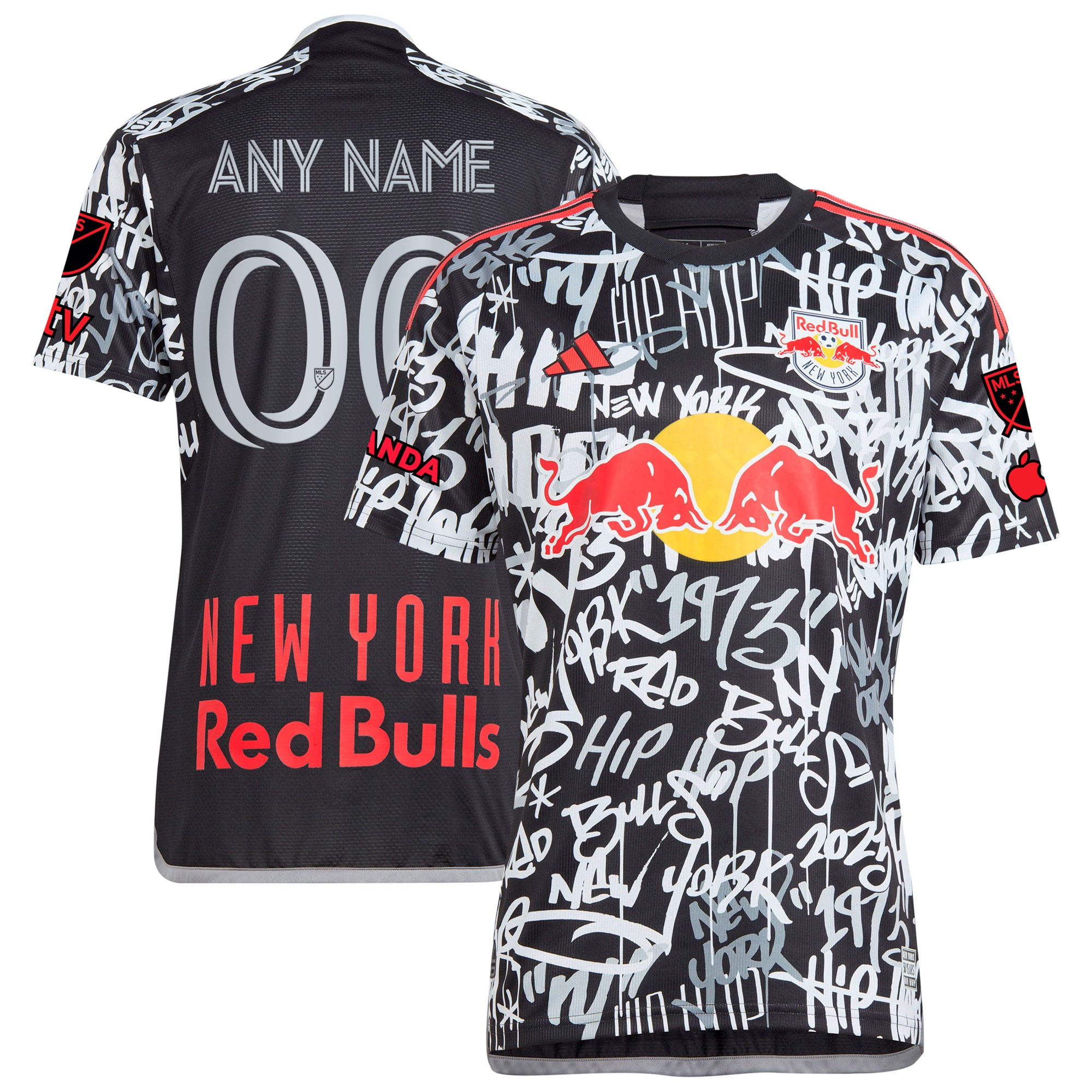 New York Red Bulls 2023 Freestyle Authentic Custom Jersey – Black