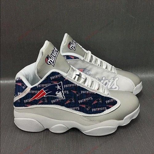 New England Patriots Air Jordan 13 Sneakers Sport Shoes Full Size JD13 Sneakers Personalized Shoes Design