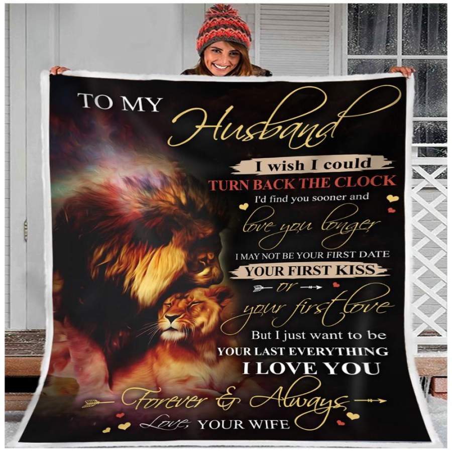 ZALOOO I Wish I Could Wife To Husband Lion Blanket