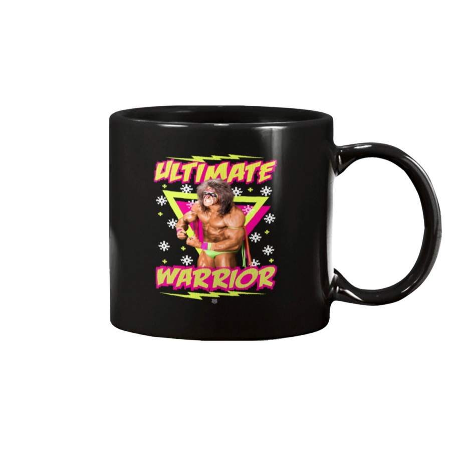 WWE Retro Ultimate Warrior Ugly Christmas Pullover Black Mugs