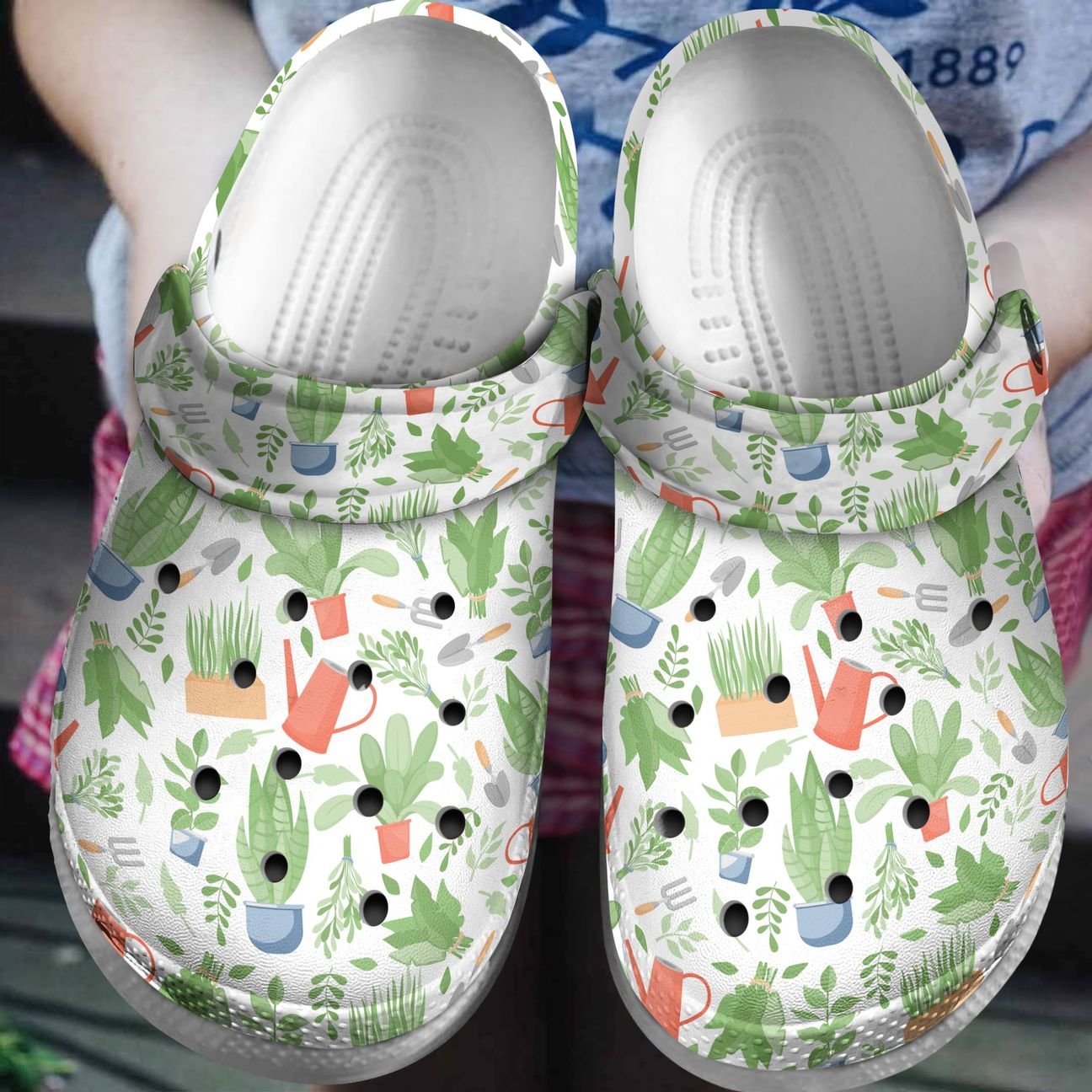 Gardening Personalized Clog, Custom Name, Text, Color, Number Fashion Style For Women, Men, Kid, Print 3D Garden Plant Pattern