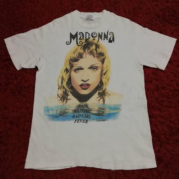 vintage 90s MADONNA Rain Waiting Bad Girl Fever Erotica Dance BOY TOY 1993 promo t shirt hanes Size M