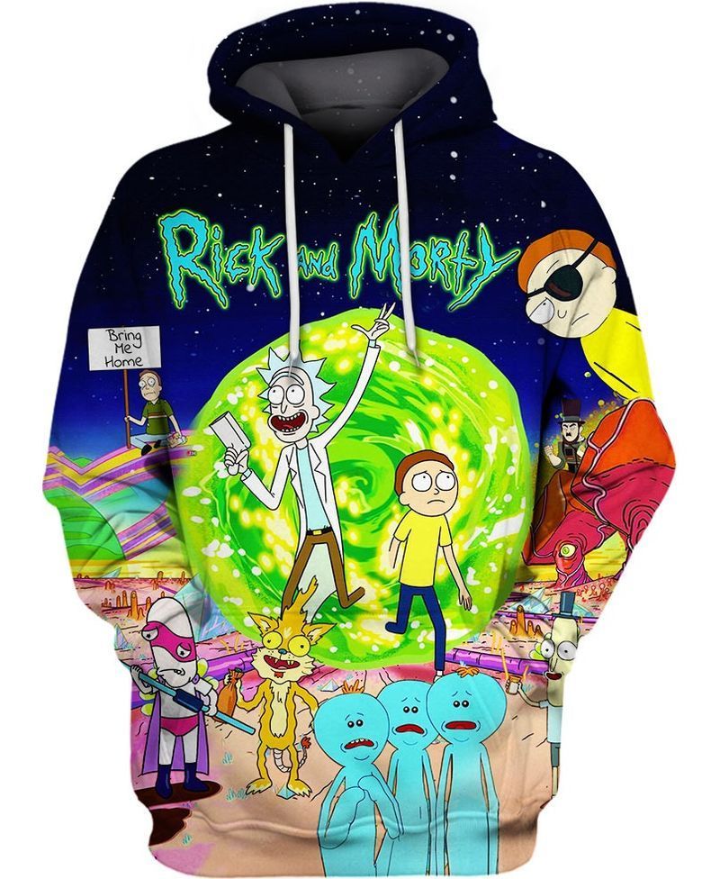 Rick And Morty Hoodie Rick And Morty Walk Through Portal Hoodie ...