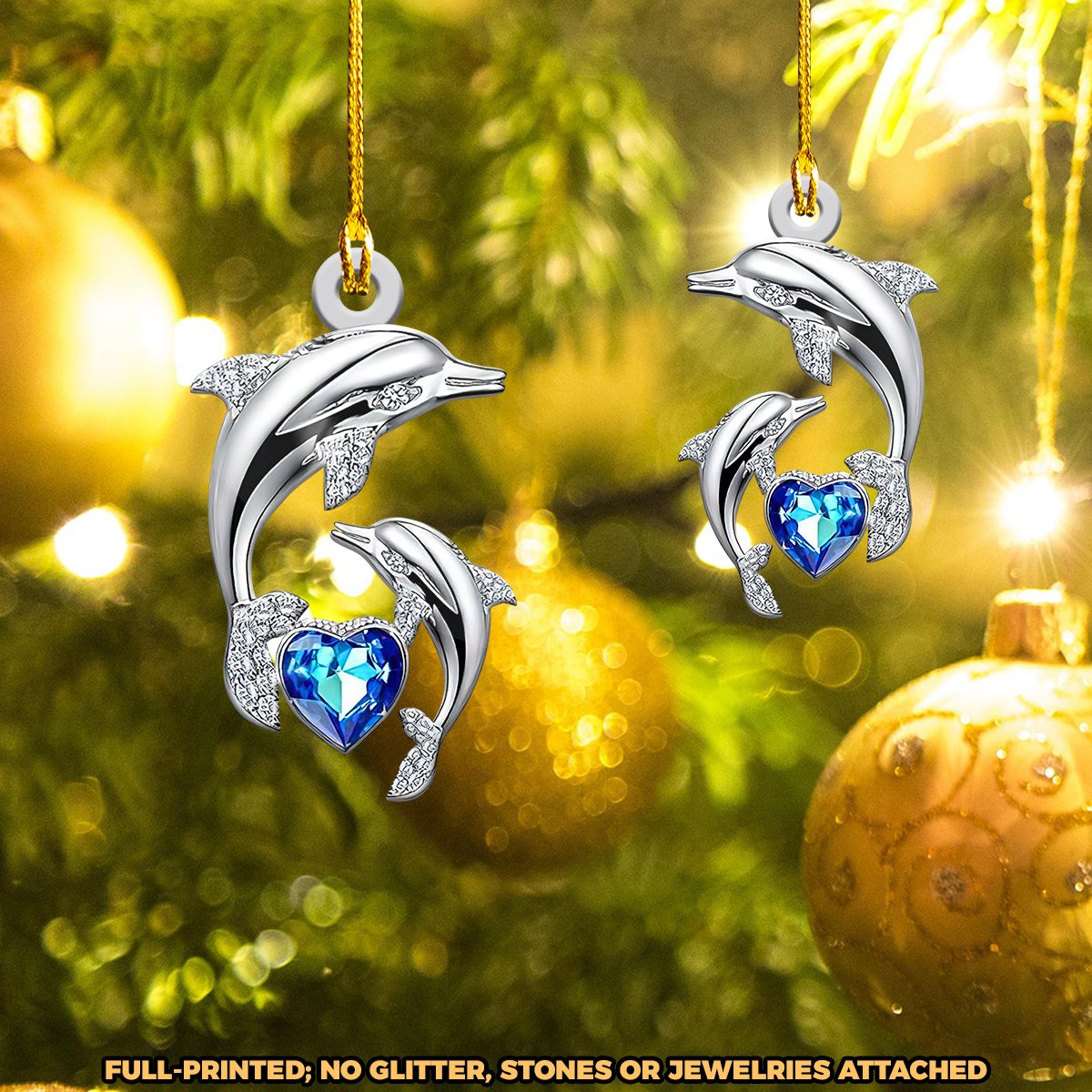 Dolphin 2- Shaped Ornament – Pth98 – 639