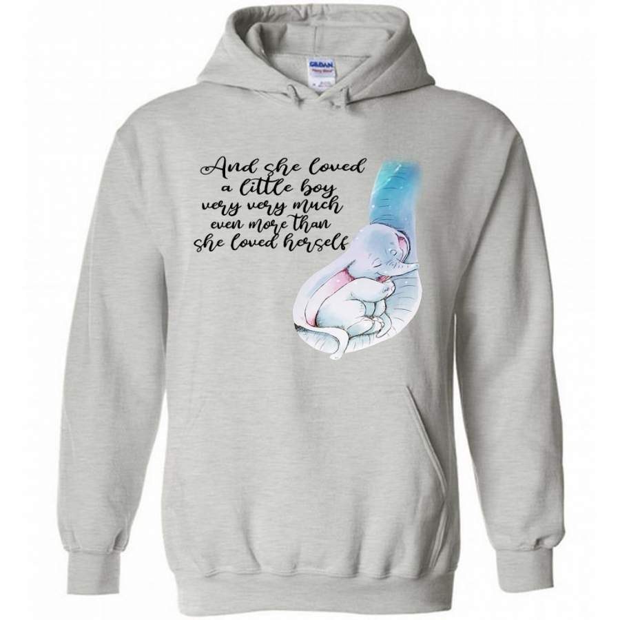 And She Loved A Little Boy Very Very Much Even More Than She Loved Herself, Elephant Design, Mother’s Day Gift – Gildan Heavy Blend Hoodie