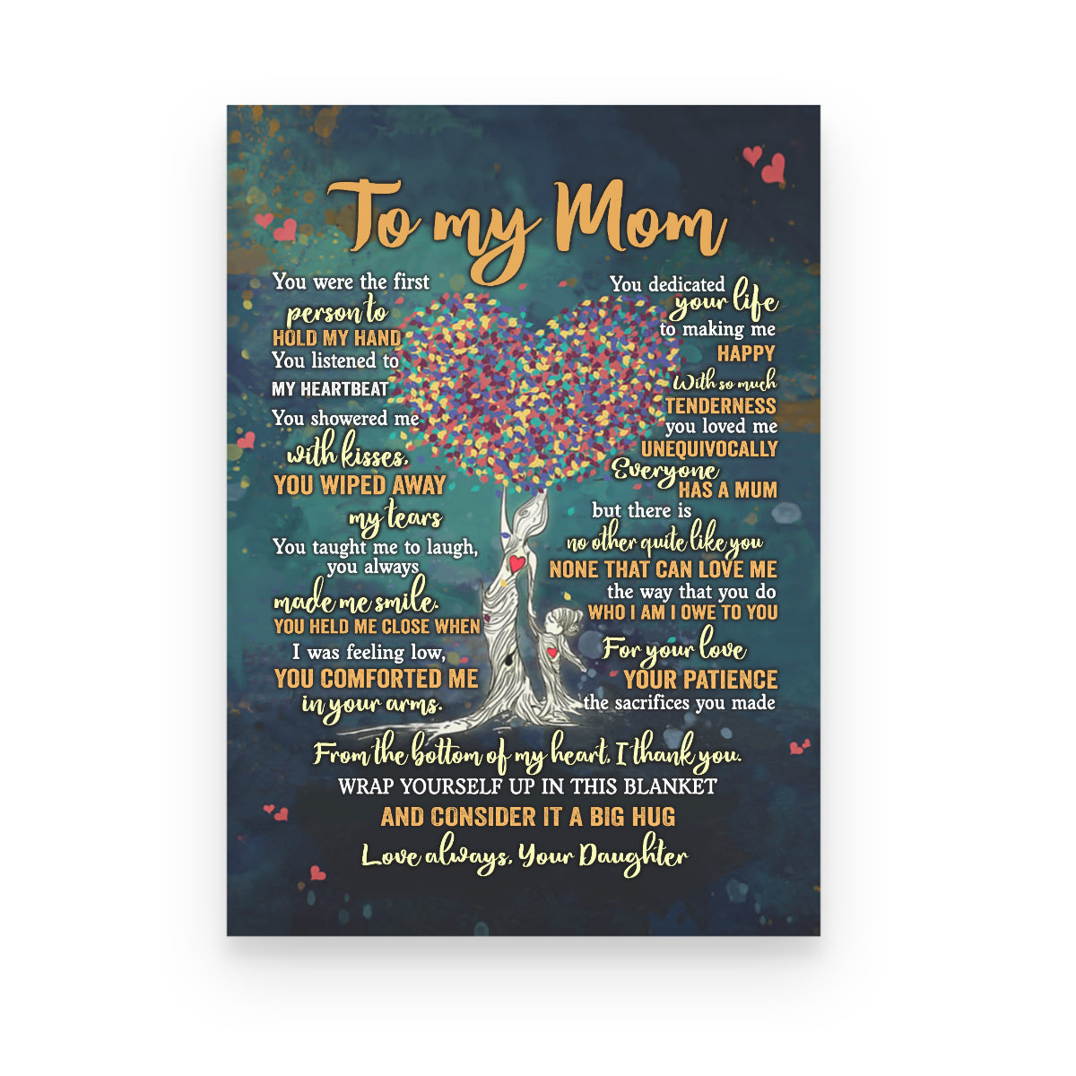 You Were The First Person To Hold My Hand, Poster Canvas Mother S Day Gift From Daughter To Mom, Best Mother S Day Gift Ideas, Home Decor