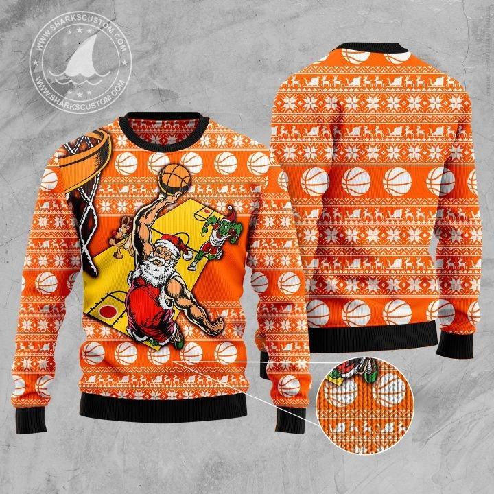 Basketball Ugly Christmas Sweater | Unisex | Adult | Us1400