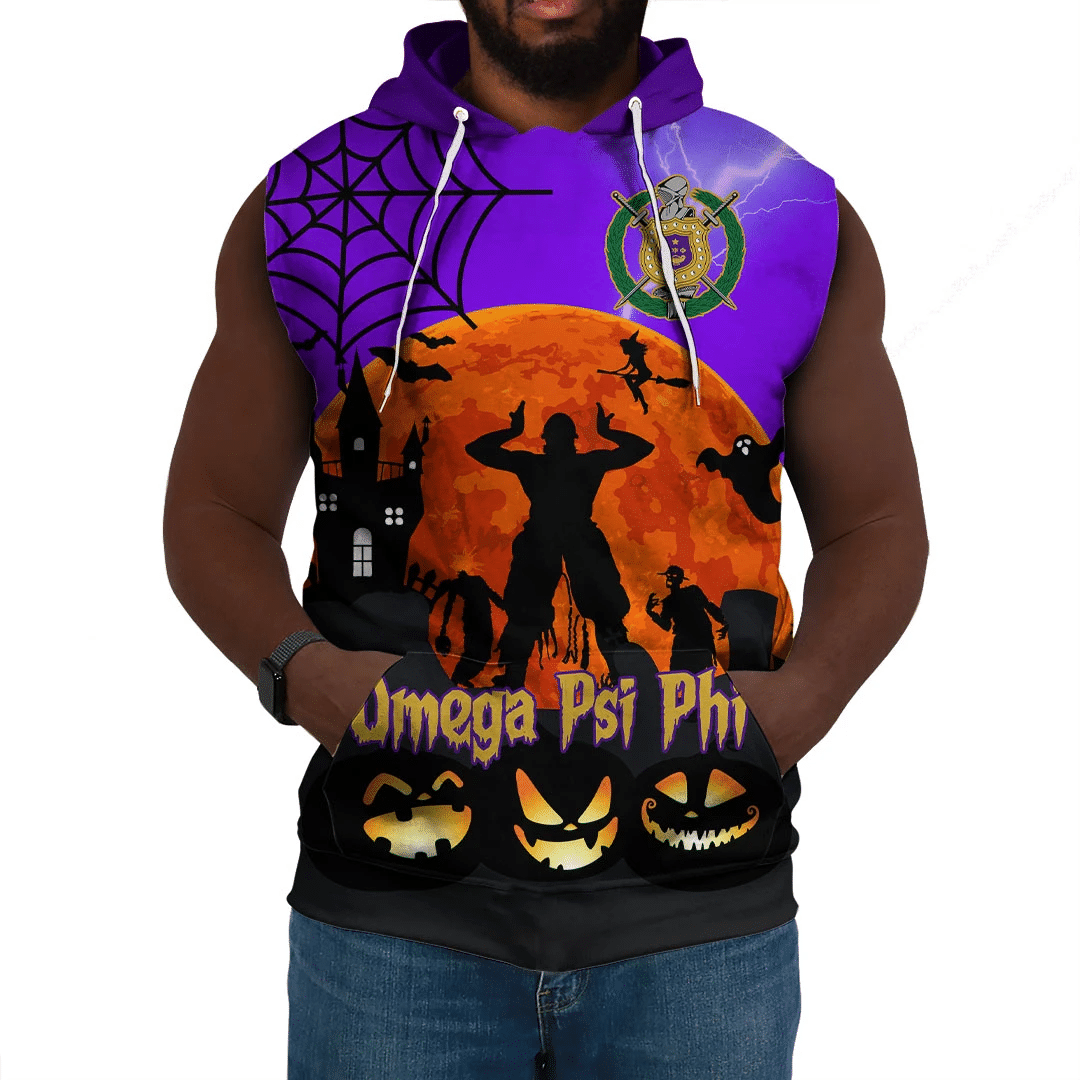 Getteestore Hoodie – Omega Psi Phi Halloween Sleeveless Hoodie A31