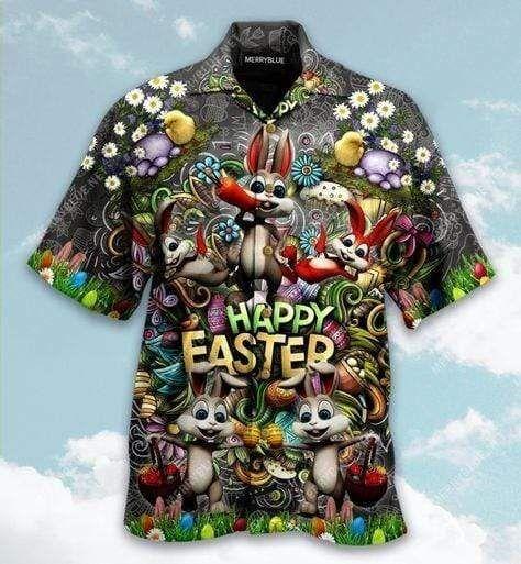 Beach Shirt Find Hawaiian Aloha Shirts Happy Eatser Bunny Chick