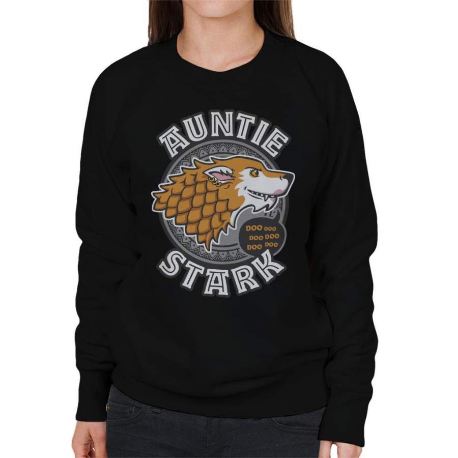 Auntie Stark Baby Shark Family Game Of Thrones Women’s Sweatshirt