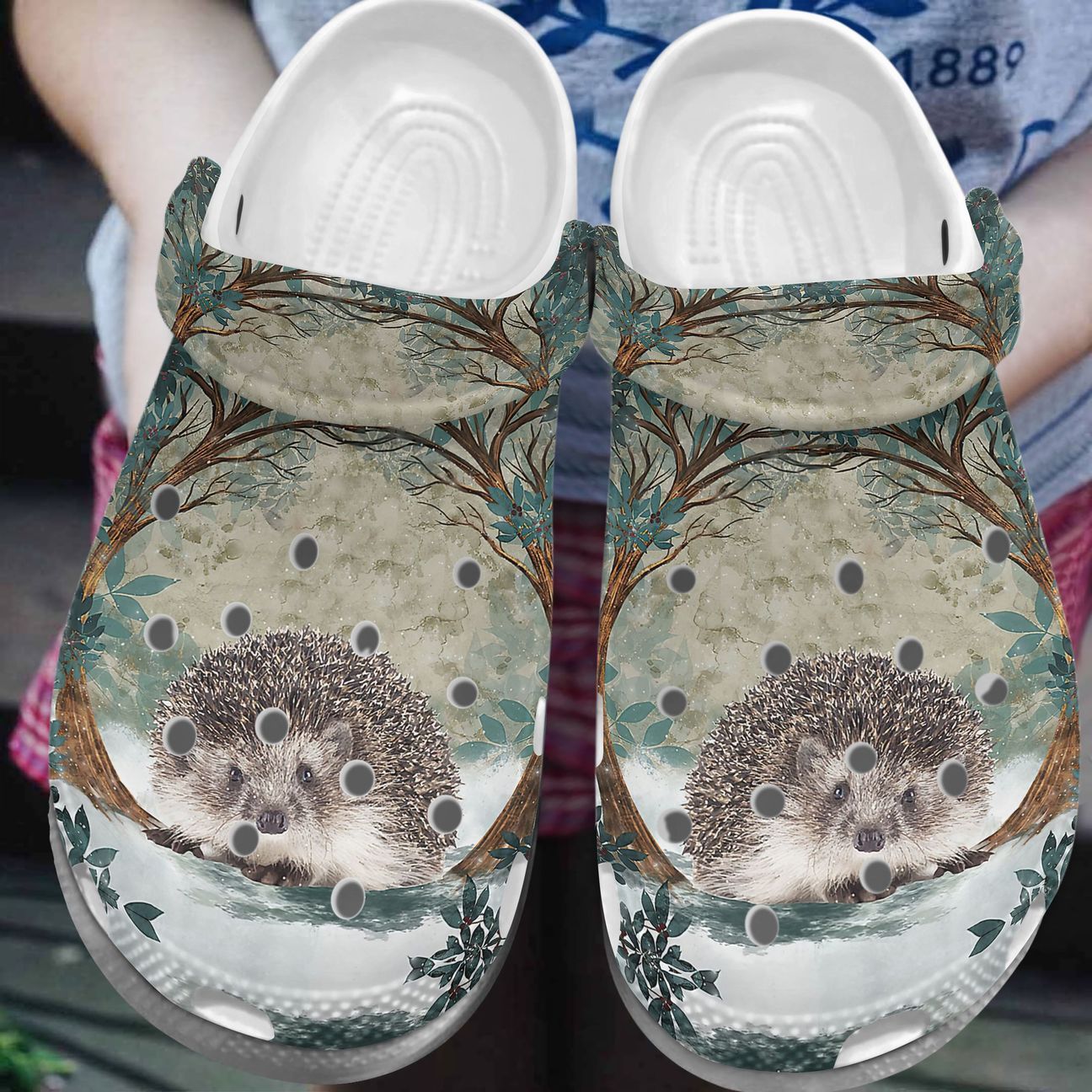 Hedgehog Personalize Clog, Custom Name, Text, Fashion Style For Women, Men, Kid, Print 3D Cool Hedgehog