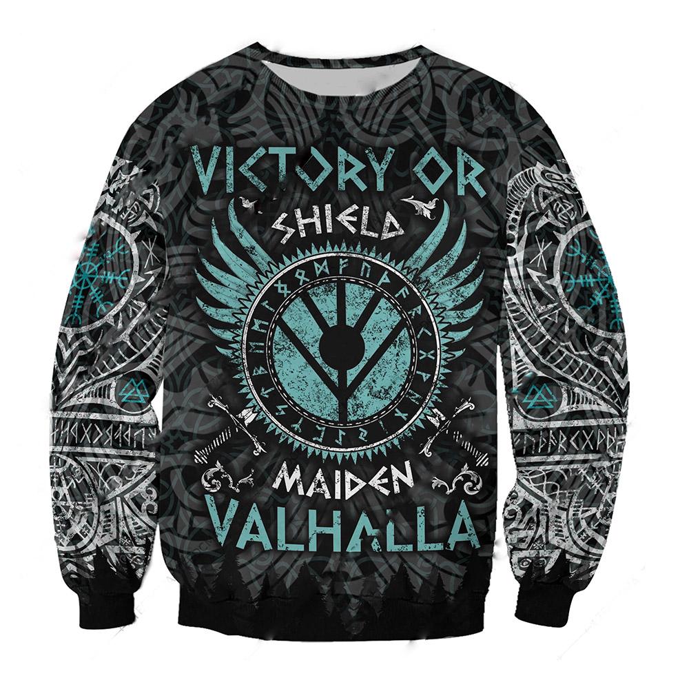 Victory Or Shiela Maiden Valhalla Viking Symbols 3D All Over Printed