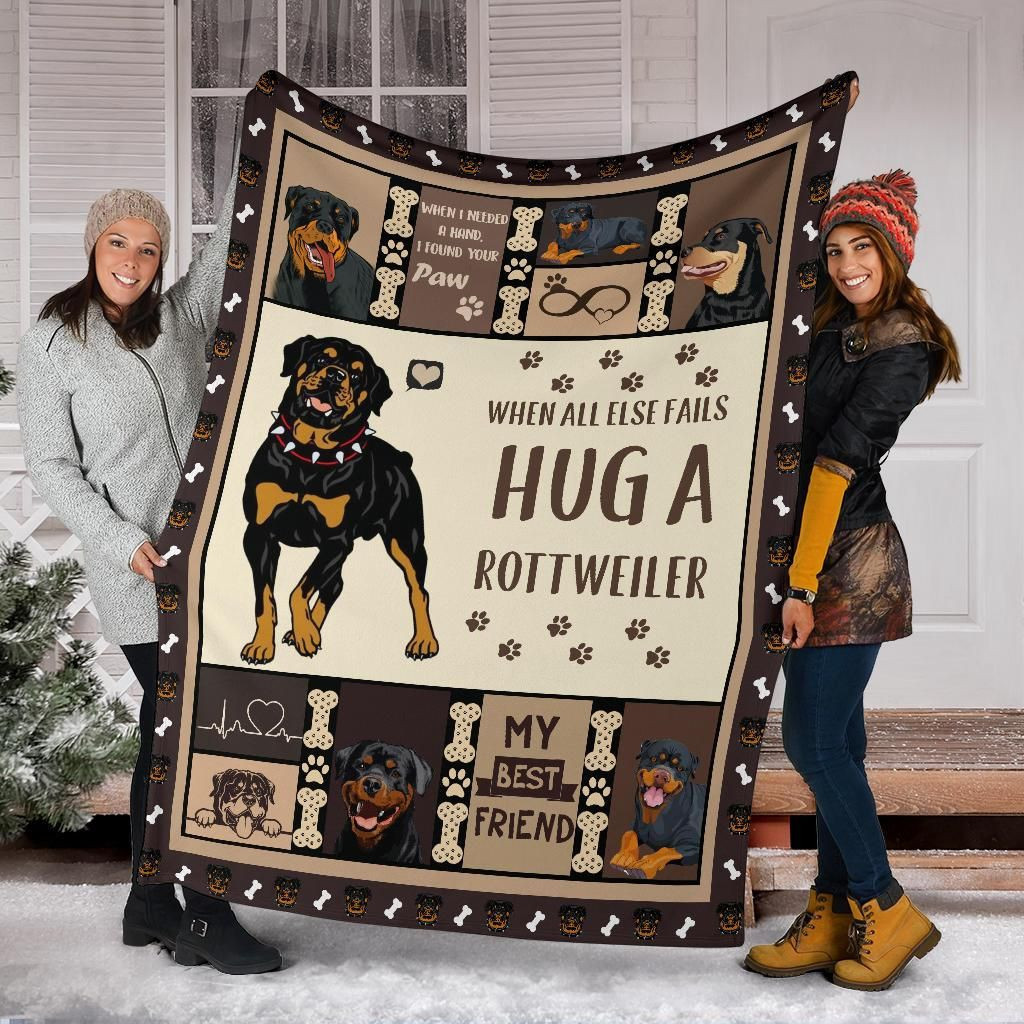 Rottweiler Blanket Hug A Rottweiler, Christmas Gift, Dog Lover Blanket