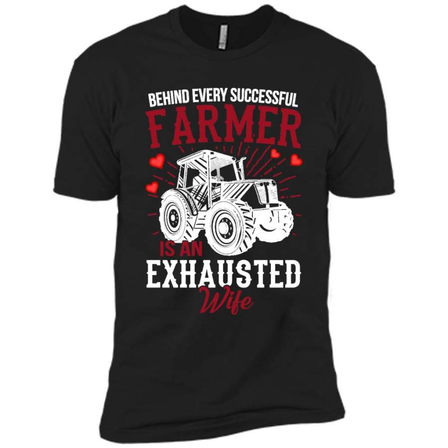 Behind Every Successful Farmer Is An Exhausted Wife - Canvas Unisex USA ...