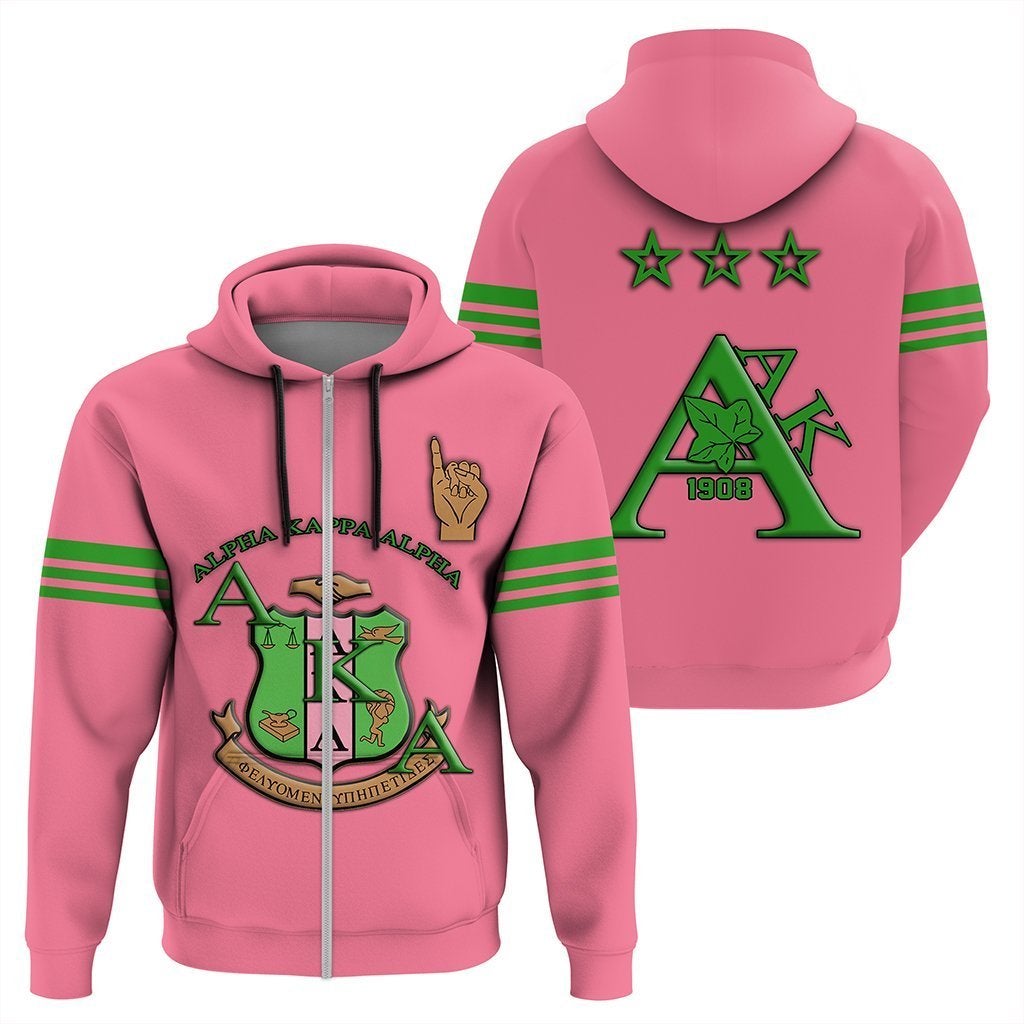 Alpha Kappa Alpha Aka Style Zip Hoodie