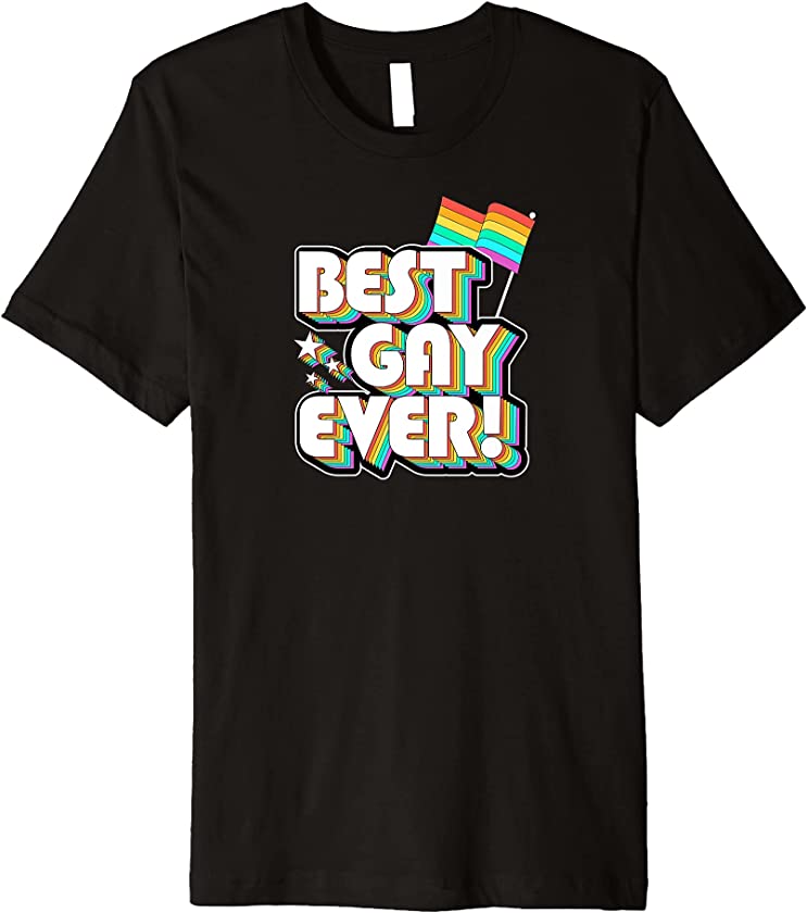 Best Gay Ever Funny Gay Pride Parade Retro Vintage Style Premium T-Shirt