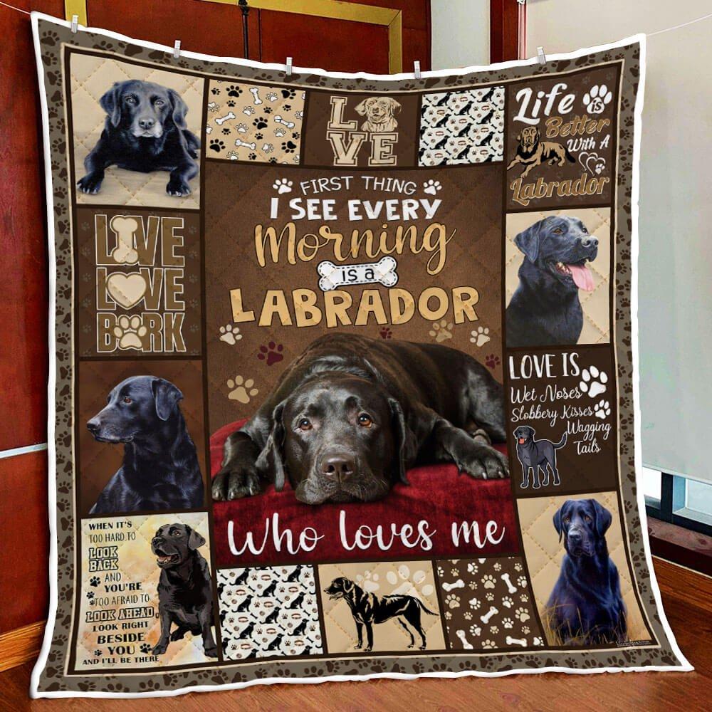 Black Labrador Retriever Every Morning Blanket Gift For Labrador Dog Lovers Home Decor Bedding Couch Sofa Soft And Comfy Cozy