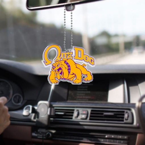 Omega Psi Phi 1911 Dog Mascot Que Dog Car Hanging Ornament