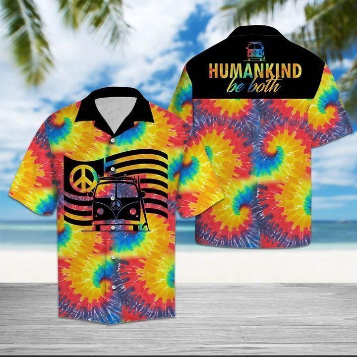 Get Now Tie Dye Hippie Van Car Peace Love Tropical Hawaii Aloha Shirts Ha30291