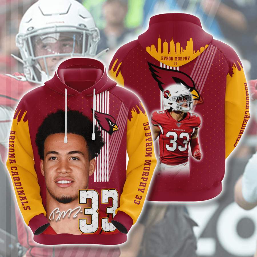 Arizona Cardinals Byron Murphy Hoodie Unisex 3D All Over Print