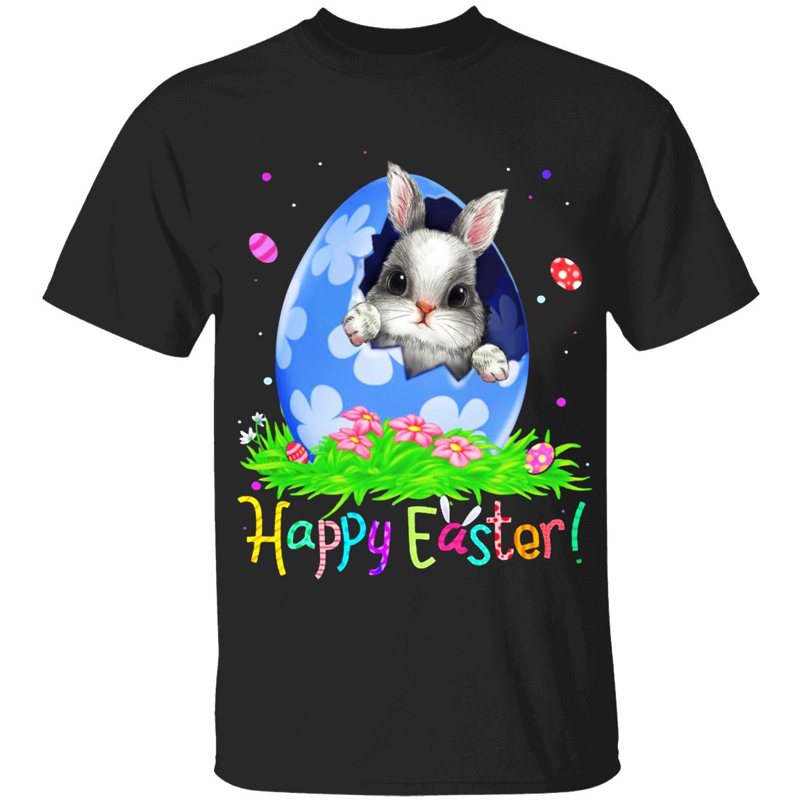 Rabbit Happy Easter Shirt T-Shirt Bunny Cute Easter Shirt For Women Adult