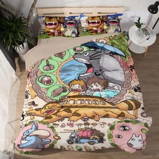 Tonari No Totoro 1 Duvet Cover Pillowcase Home Decor 3D Bedding Set 4420