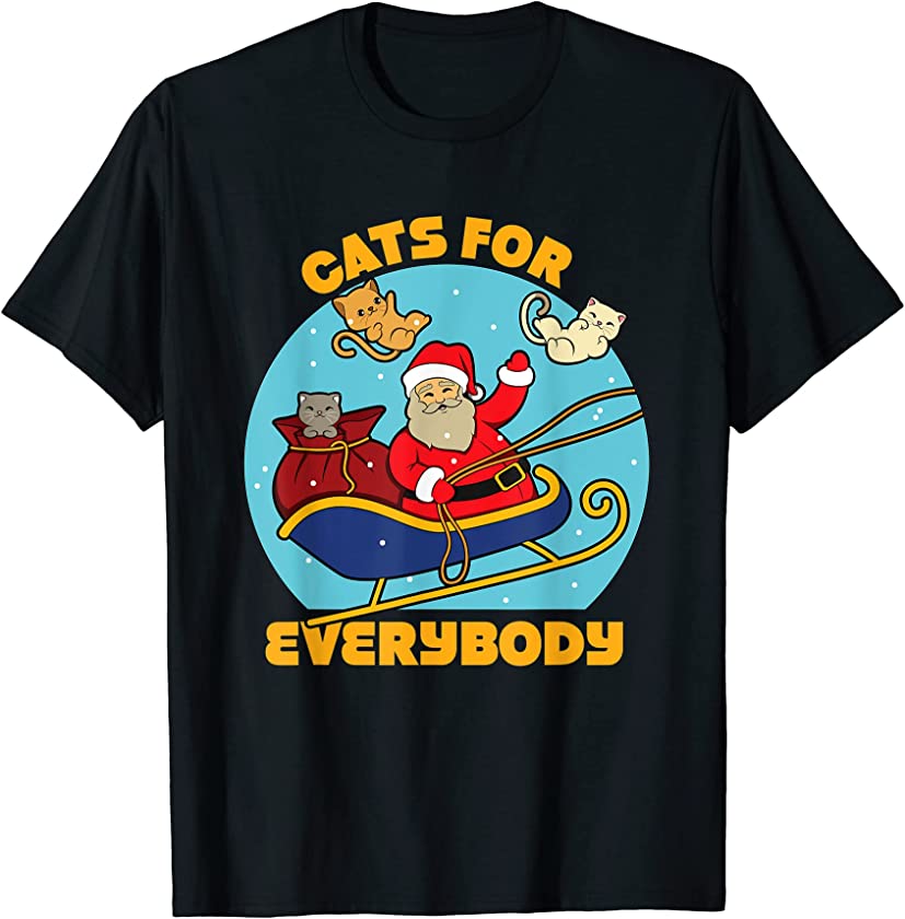 Cats For Everybody Ugly Christmas Cat T-Shirt