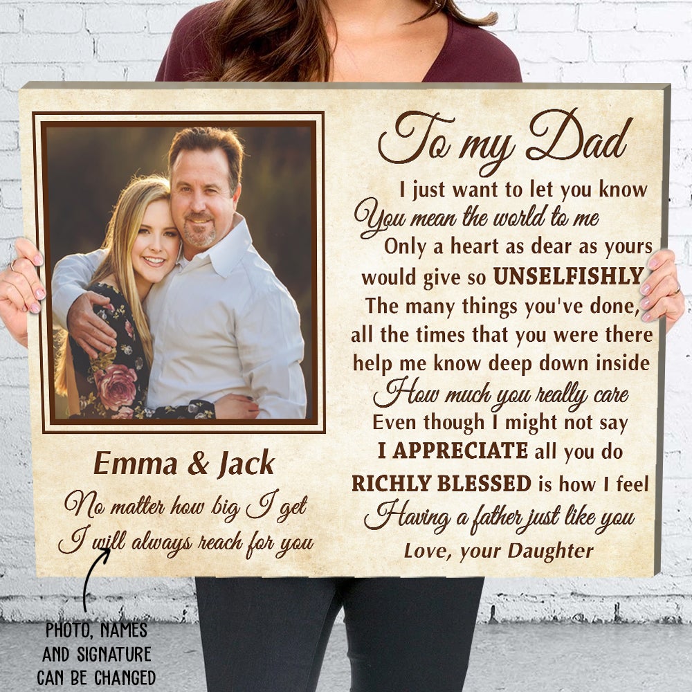 A Father Just Like You – Personalized Custom Photo Canvas