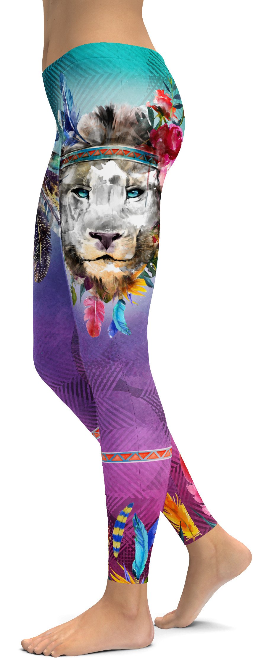 Watercolor Lion Leggings