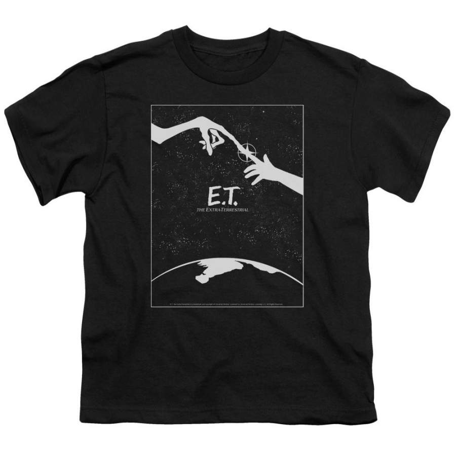 ET the Extra Terrestrial Simple Poster Kids Youth T Shirt Black