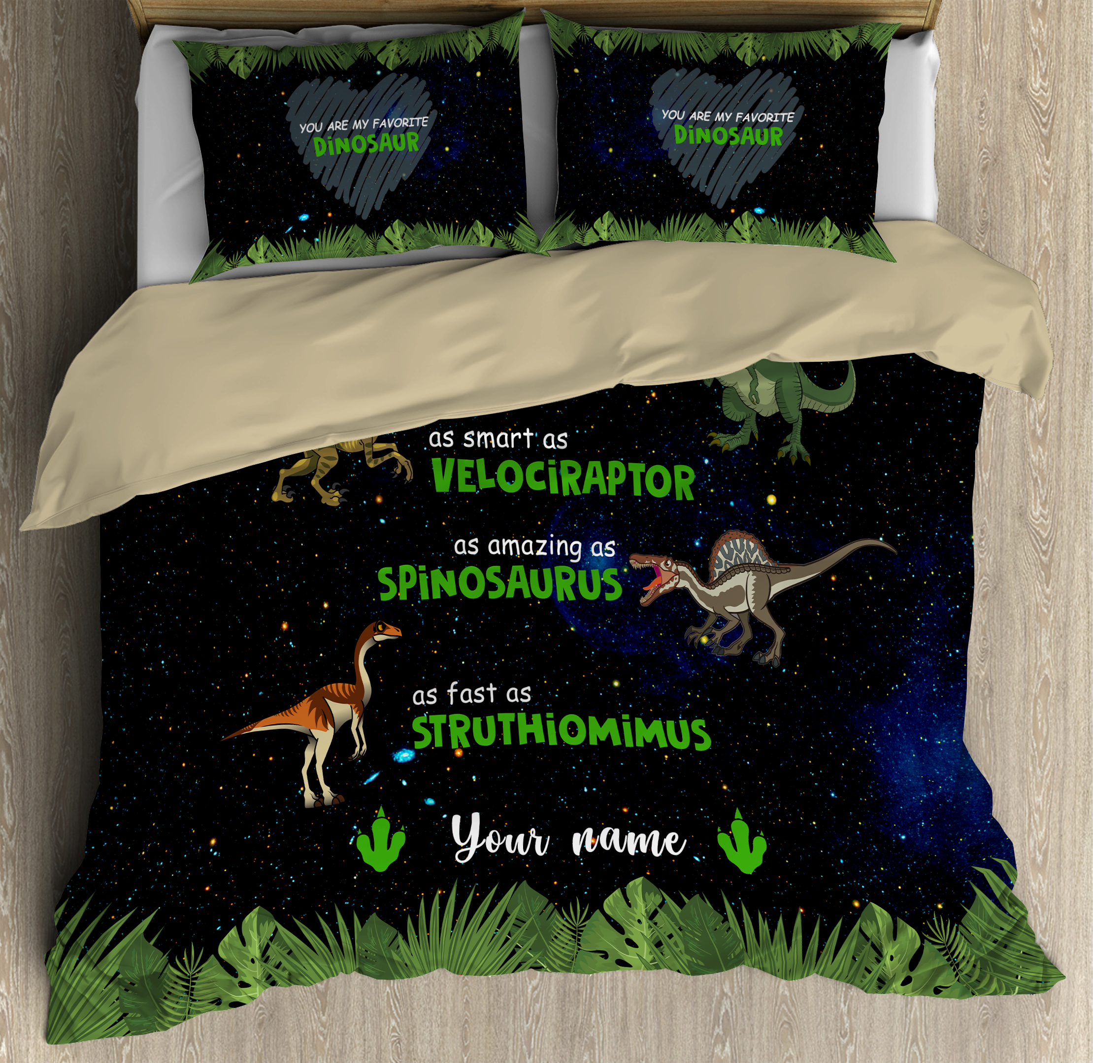 Tmarc Tee Personalized Name Dinosaur Bedding You Are My Favorite Dinosaur