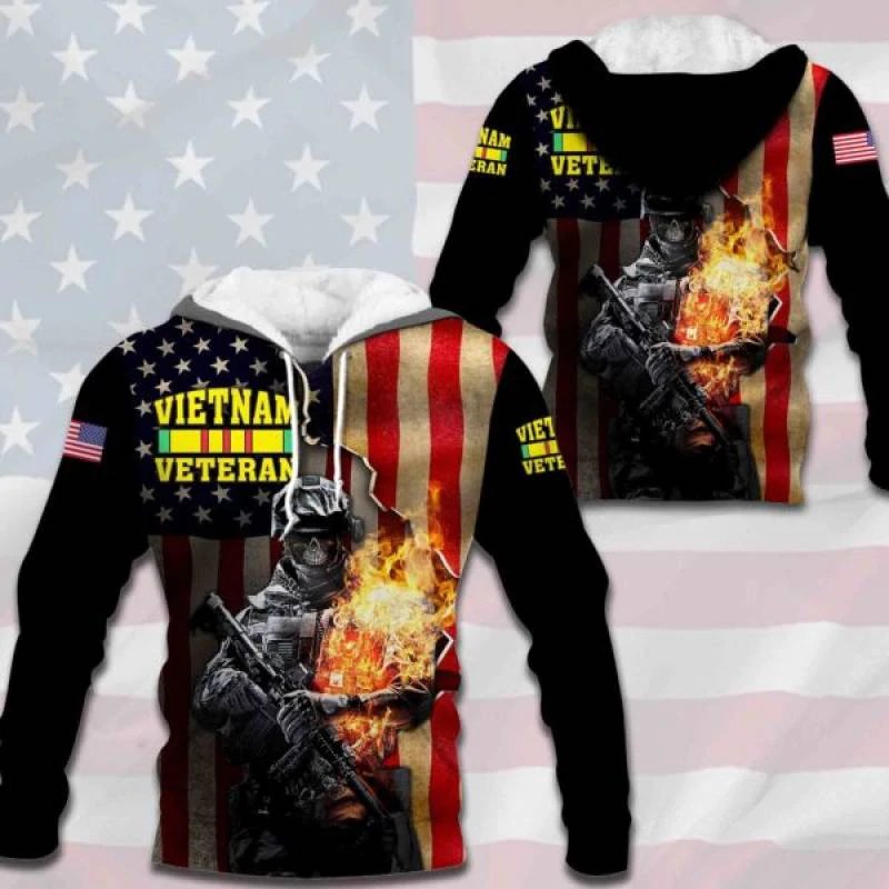 Waybackapparel Vietnam Veteran 3D All Over Printed