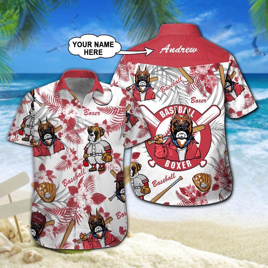 Boxer Baseball Custom Name Hawaiian Shirt 207 ND4520