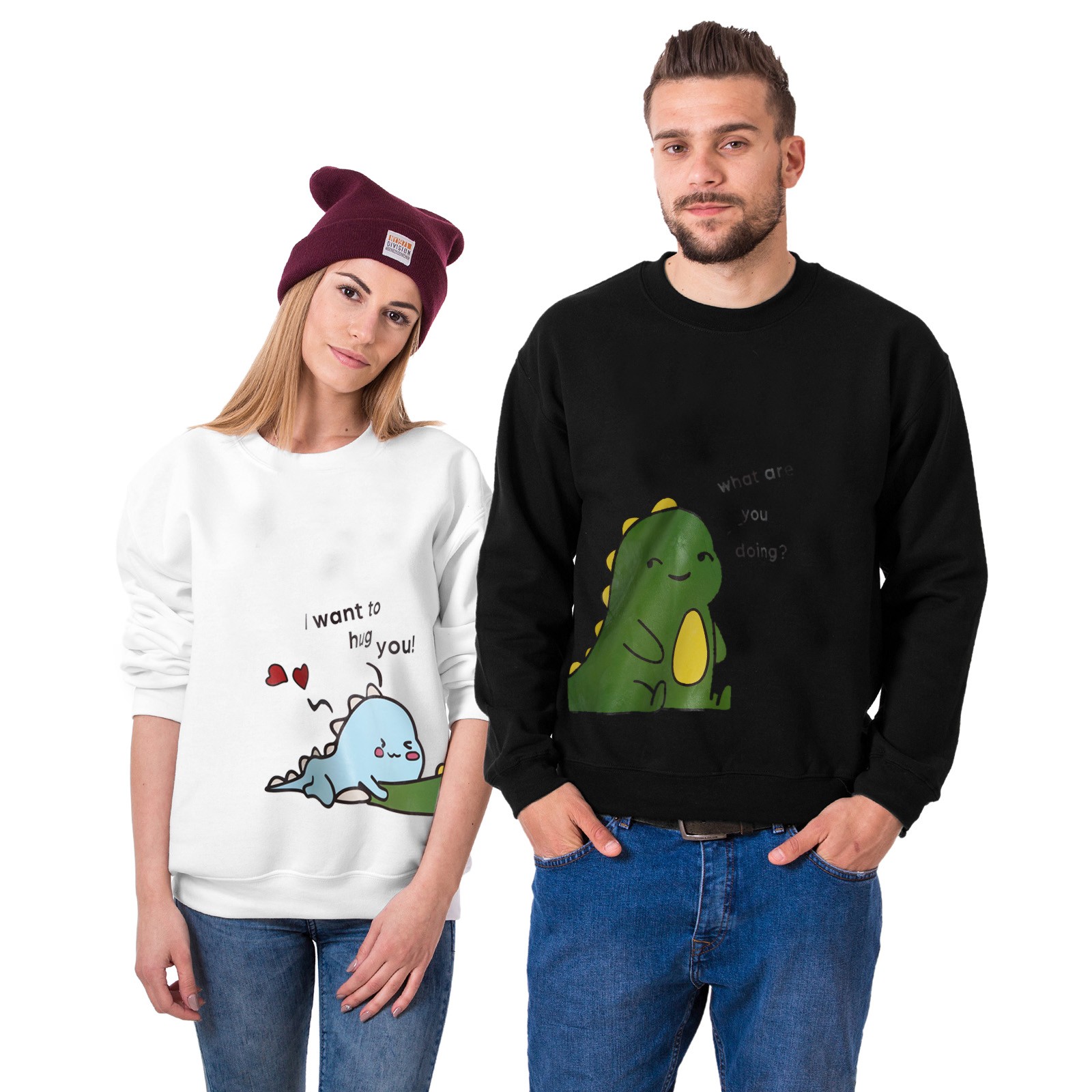 Women Dinosaur Pullover Cute Shirt For Lovers Matching Sweatshirt For Couple Wedding Summer Clothes Women Hoodie Jacket Women alx