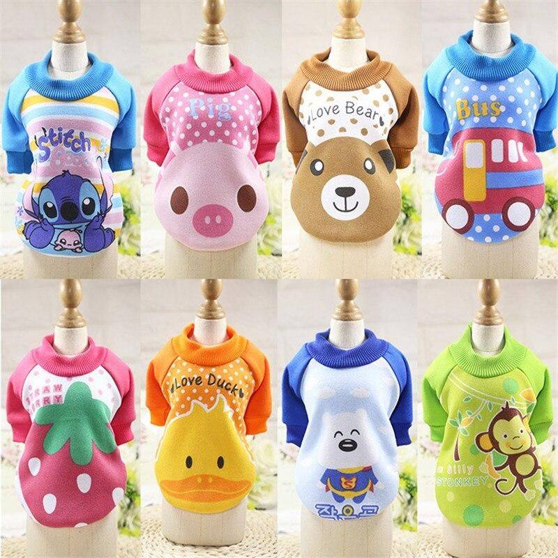 Autumn/winter Dog Clothes Cotton Two Feet Warm Cartoon Dog Hoodies for Small Puppy Dog and Cat Pet Supplies Christmas Sweater