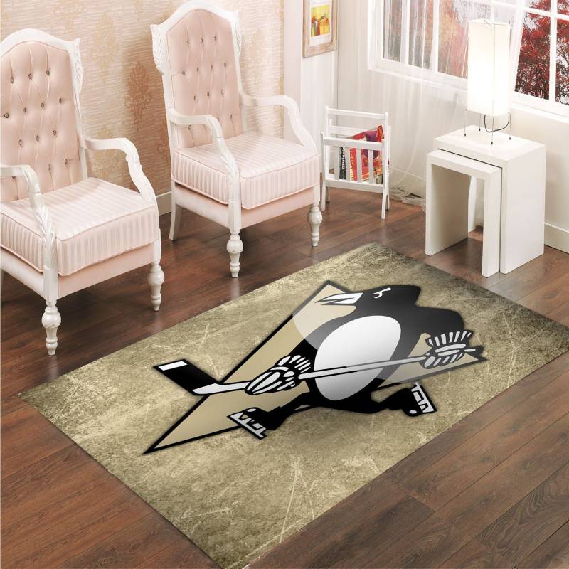 PITTSBURGH PENGUIN WALLPAPER CARPET RUG