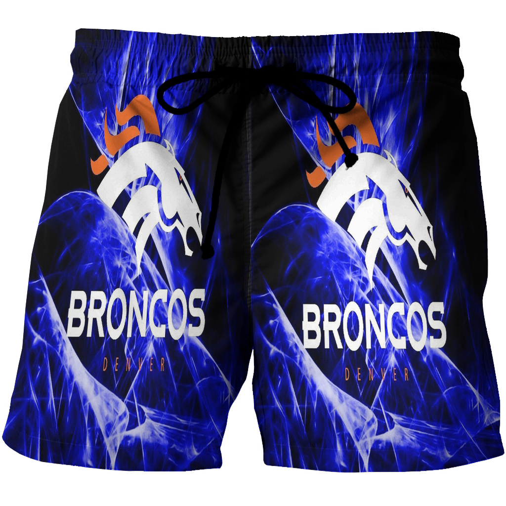 Denver Broncos Emblem V44 3D All Over Print Summer Beach Hawaiian Short