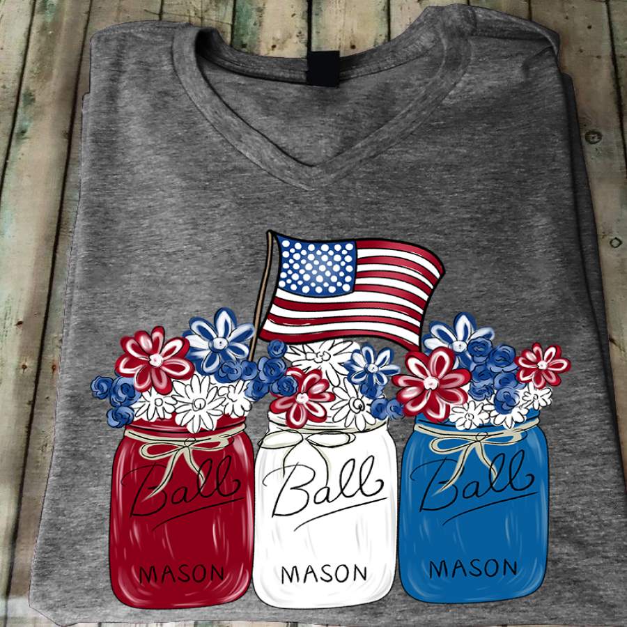 Personalized Independence Day V-Neck