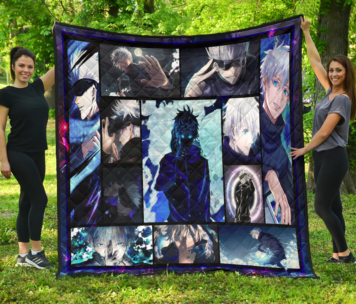 Satoru Gojo Jujutsu Kaisen Premium Quilt Blanket Anime Home Decor Custom For Fans Na040104