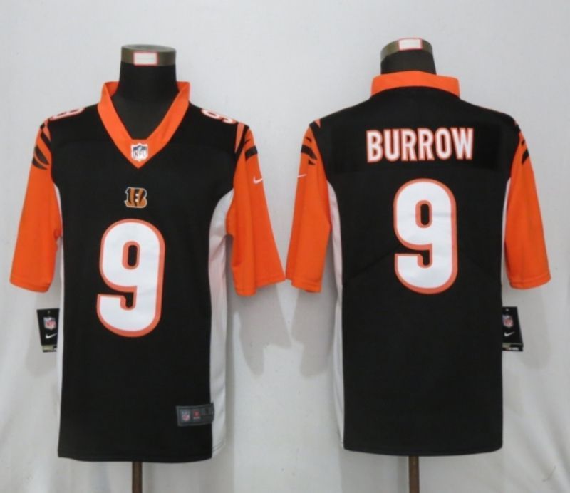 Cincinnati Bengals Joe Burrow #9 NFL 2020 Black Jersey Jersey