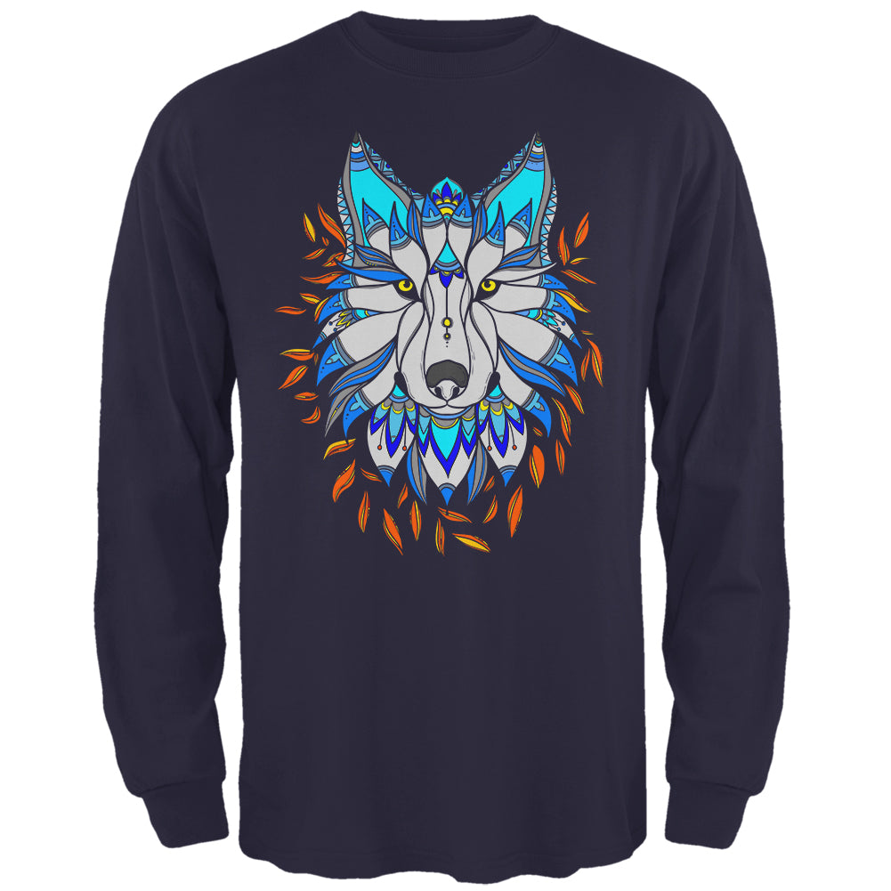 Totem Wolf Is My Spirit Animal Mens Long Sleeve T Shirt