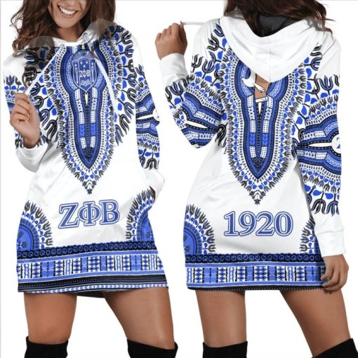 Zeta Phi Beta Dashiki Hoodie Dress