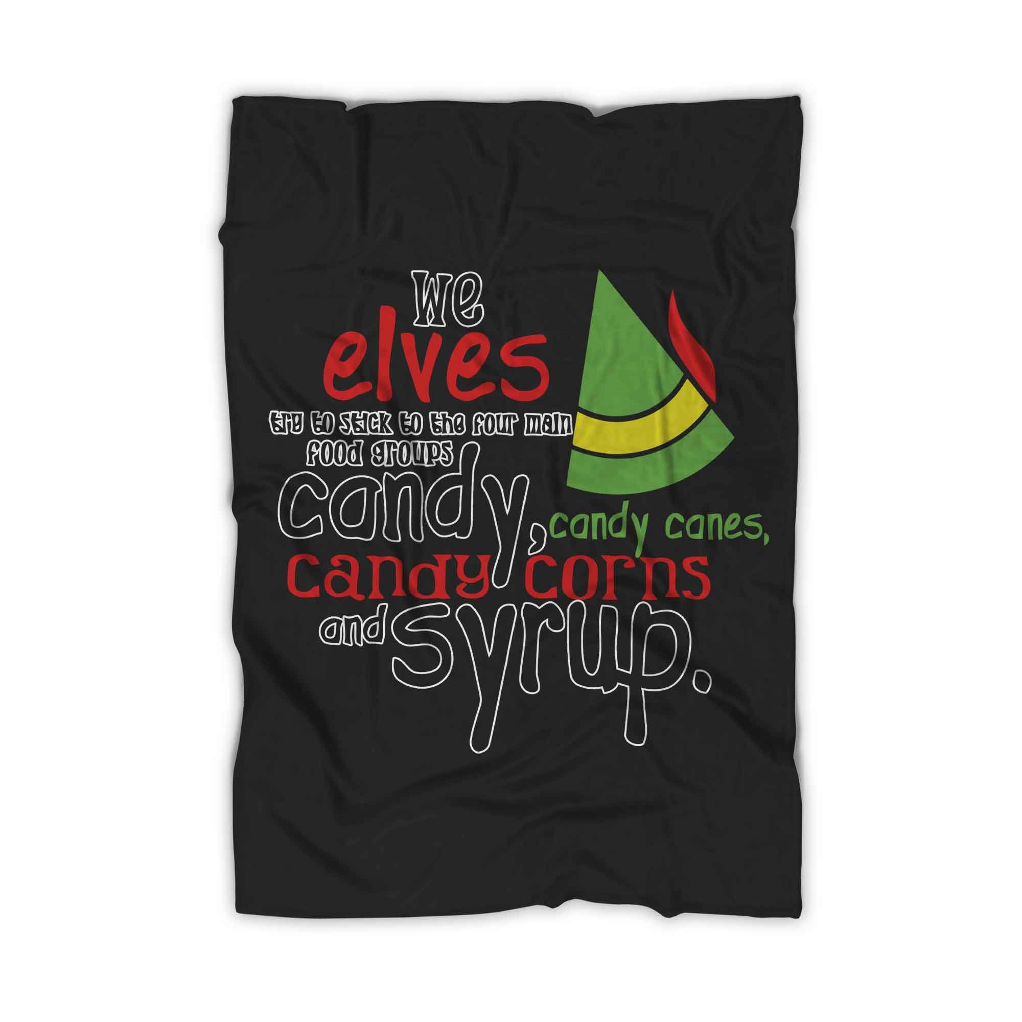 Buddy The Elf Four Food Groups Candy Candy Canes Syrup Blanket